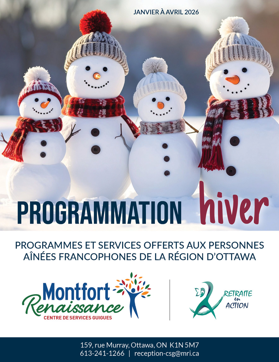 MRI - Retraite en action - programmation hiver 2026